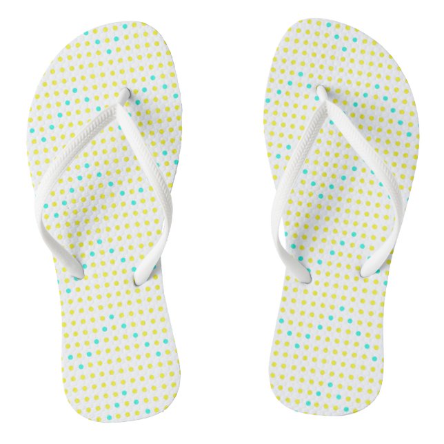 Chinelos Amarelo Aqua Chevron Pontos ZigueZague (Pé da cama)