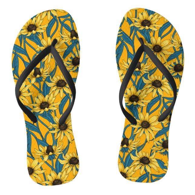Chinelos Amarelo Rudbekia em amarelo (Pé da cama)