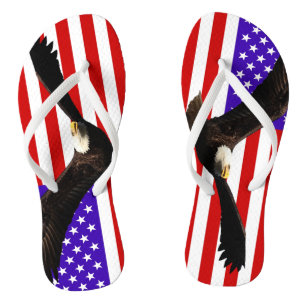 Chinelos América - bandeira Bald Eagle EUA