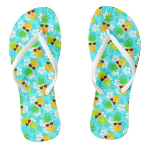 Chinelos Ananás Tropicais Engraçado Verão