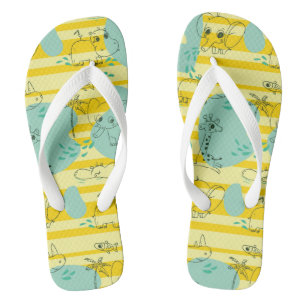 Chinelos Animais brancos brincando com água 2