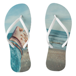 Chinelos Areia & Seashells da praia