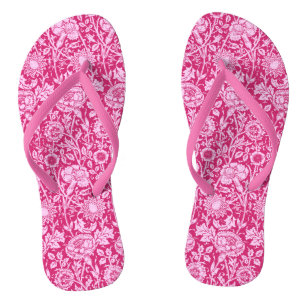 Chinelos Art Nouveau Carnação Damask, Fuchsia Rosa