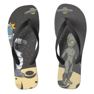 Chinelos Astronauta e alienígena