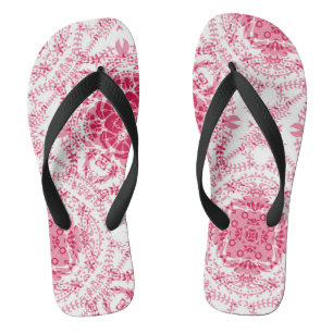 Chinelos Azeitonas brancas, cor-de-rosa, retrógradas, orna