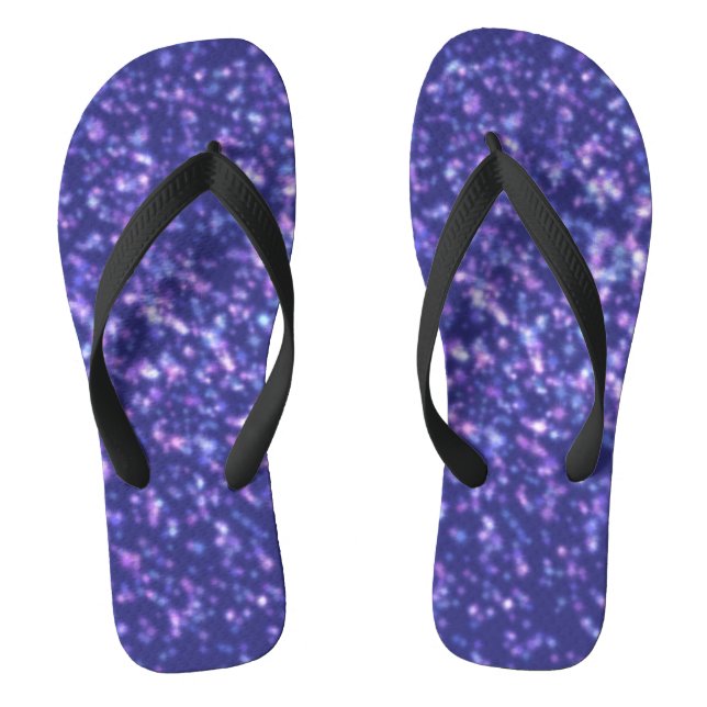 Chinelos Azul Roxo Estrela Cosmos Fofos (Pé da cama)