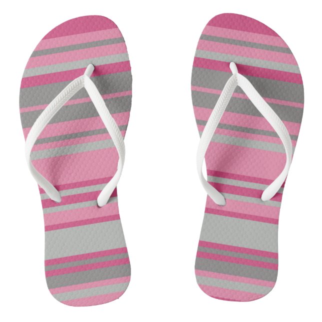 Chinelos Bandas de Cinza rosa (Pé da cama)