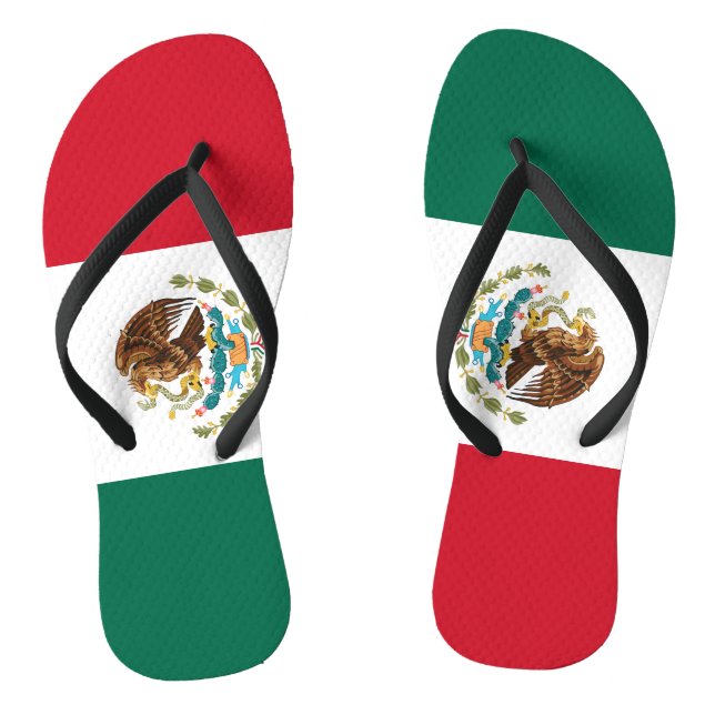 Chinelos Bandeira mexicana - Bandeira do México (Pé da cama)