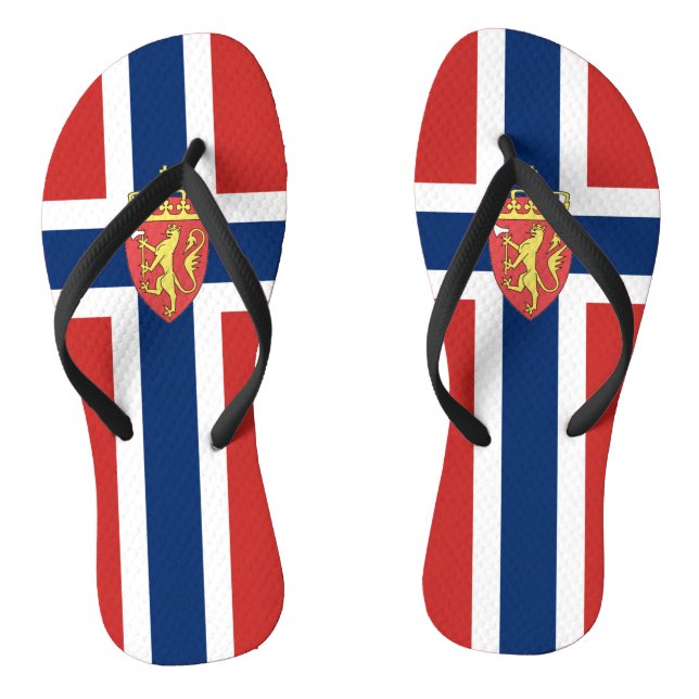 Chinelos Bandeira norueguesa (Pé da cama)