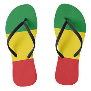 Chinelos Bandeira Rastafári Rasta Etíope