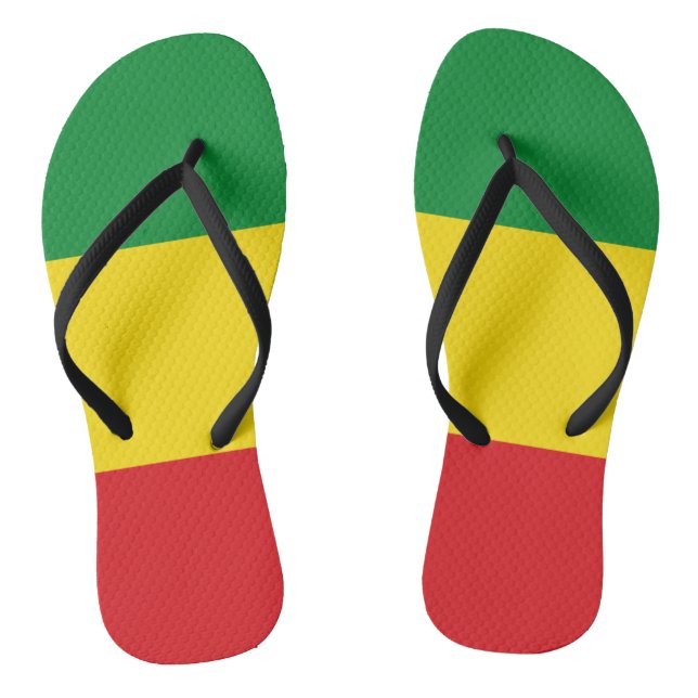 Chinelos Bandeira Rastafári Rasta Etíope (Pé da cama)