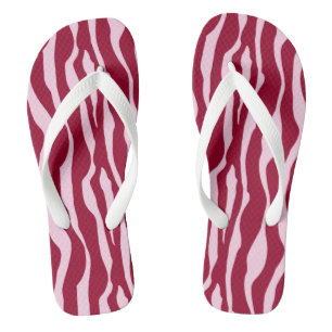 Chinelos Banhas de zebra - Borgonha e Rosa