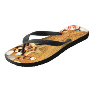Chinelos Beacy com imagem de praia