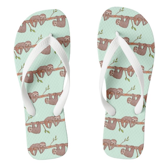 Chinelos Bebê preguiçoso pendurado no padrão da árvore (Pé da cama)