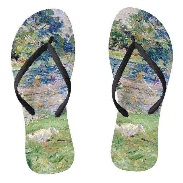 Chinelos Berthe Morisot - Menina num Barco com Gansos (Pé da cama)