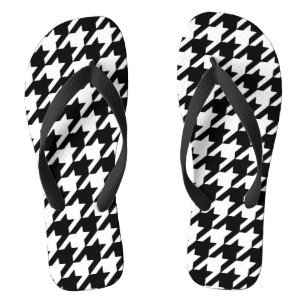 Chinelos Black Houndstooth