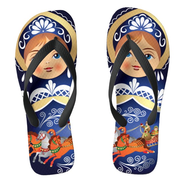Chinelos Boneca Russa Babushka Matryoshka (Pé da cama)