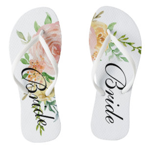 Chinelos Bonita Rosa Floral Noiva