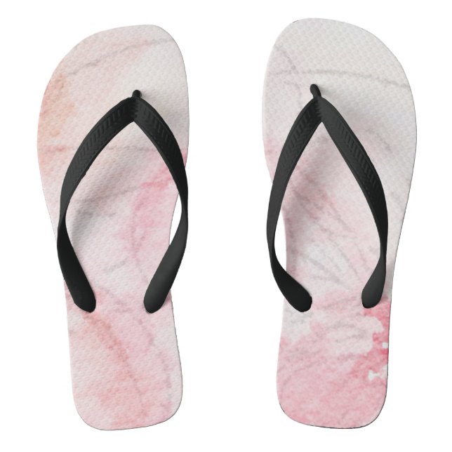 Chinelos Bonito Damas de Aquarela de Pastel Rosa (Pé da cama)