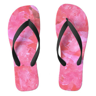 Chinelos Bonito Rosa Rosa Watercolor Damas