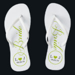 Chinelos Bridal Personalizada (verde)<br><div class="desc">Diversão,  chinelos de casamento personalizados</div>