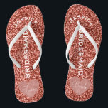 Chinelos Bridesmaid Beach Wedding | Rosa de Brilho da Equip<br><div class="desc">Sandálias de sacudir de boia de rosa de ouro personalizadas, em moda... folha de alumínio, design de coração de rosa de ouro no fundo. Reads Team, então Bride, em outra sandália em letras elegantes. A damasqueira é impressa no meio em letras brancas modernas. Mudança para membros do partido de noiva...</div>