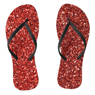 Chinelos Brilho vermelho, brilho