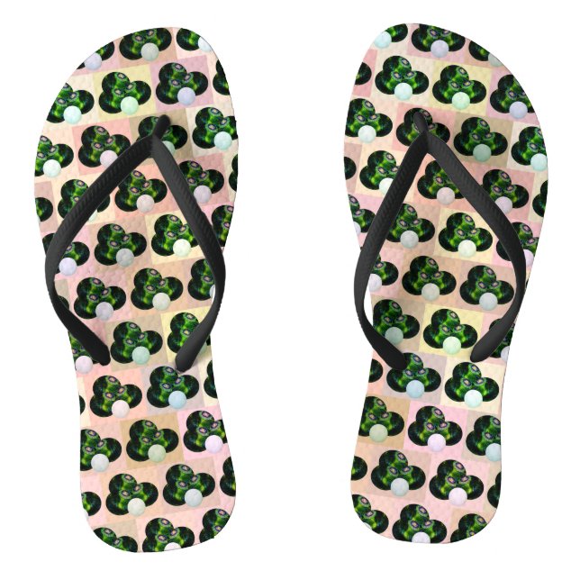 Chinelos Brincadeira Geométrica: Testemunhos de Lawn Verifi (Pé da cama)