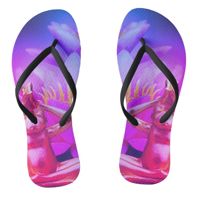 Chinelos BuddhaTodayV3.blu #4 'Caminhe em Paz'  (Pé da cama)