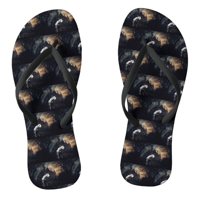 Chinelos Bull Terrier Halloween Scary (Pé da cama)