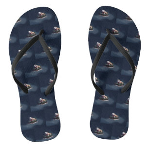 Chinelos Bulldog Natal neve inverno