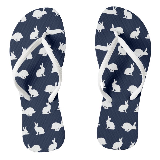 Chinelos Bunny Frenzy (Azul Marinho) (Pé da cama)