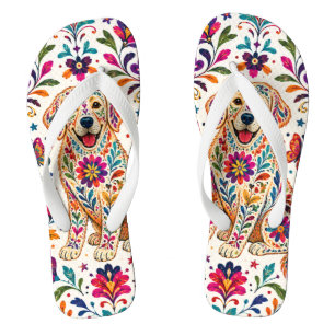 Chinelos Cachorro de Arte Otomi
