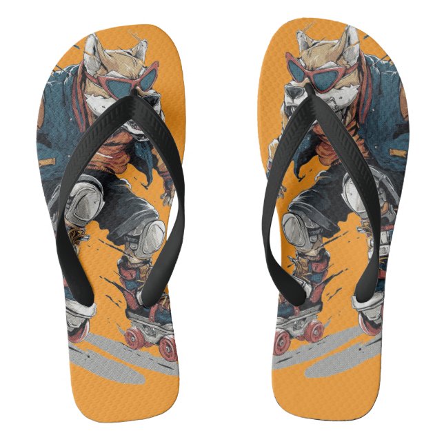 Chinelos Cachorro de patins (Pé da cama)