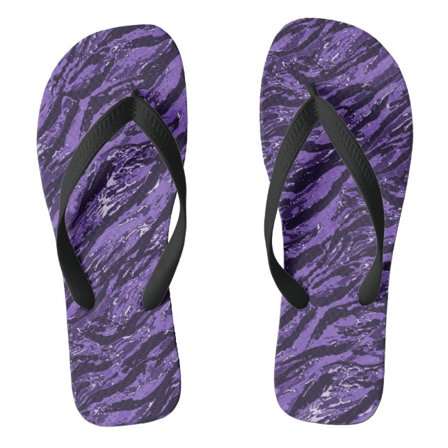 Chinelos Camo com risca roxa (Pé da cama)
