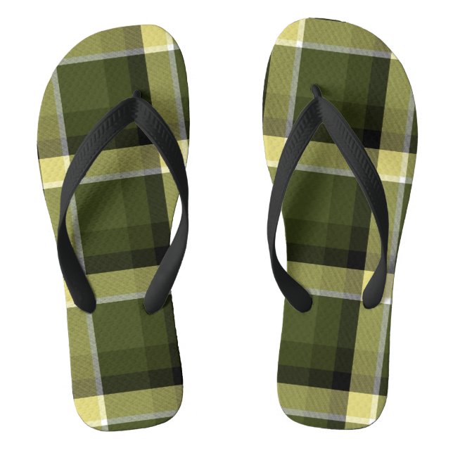 Chinelos Camouflage Moderna Militar Padrão de Tartan (Pé da cama)