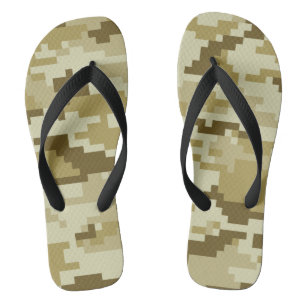 Chinelos Camuflagem do deserto digital de 8 bits / Camuflag