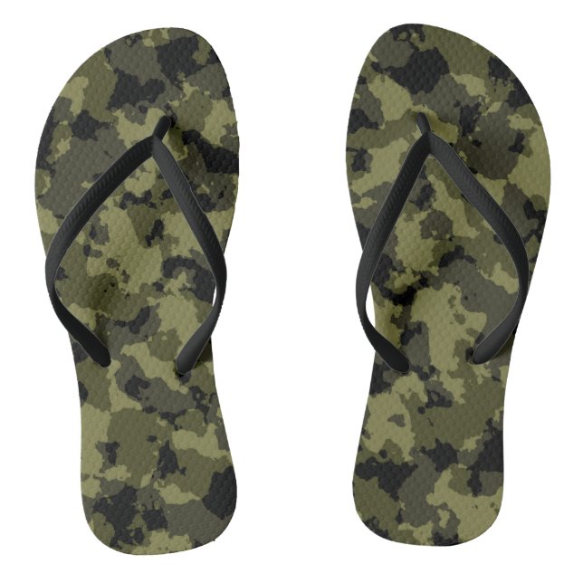 Chinelos Camuflagem estilo militar (Pé da cama)