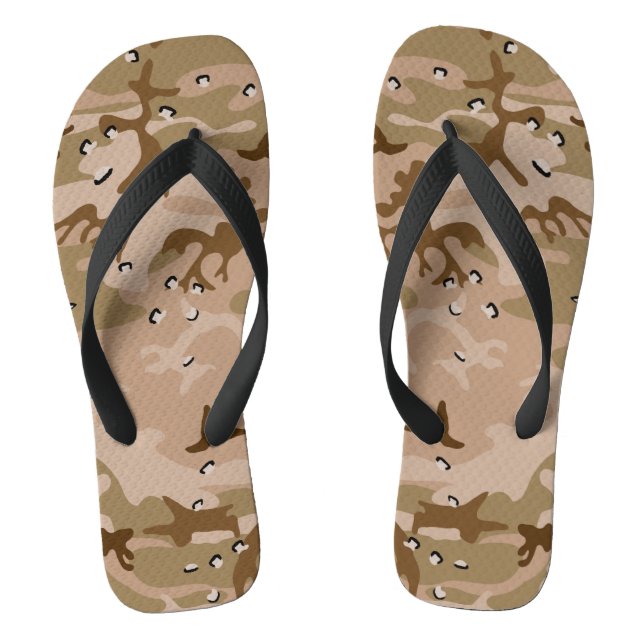 Chinelos Camuflagem no Deserto Com Seixos, Militar, Exércit (Pé da cama)