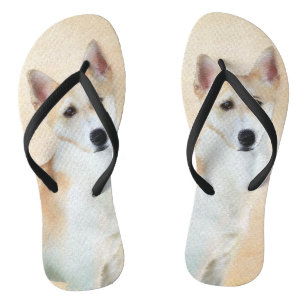Chinelos Canaan Dog Painting - Arte de Cachorro Original