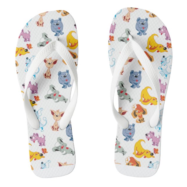 Chinelos cão arco-íris (Pé da cama)