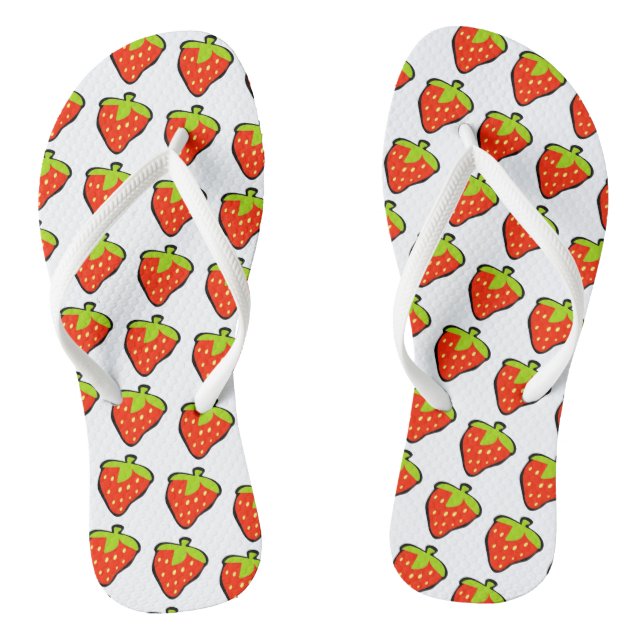 Chinelos Cartoon Strawberry Patterno (Pé da cama)