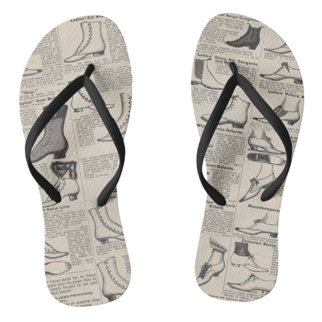 Chinelos Catálogo de Calçados para senhoras da Vintage - Mo (Pé da cama)