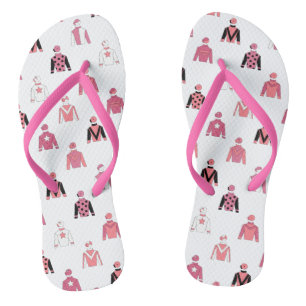 Chinelos Cavalo Andando Jockey Cor-de-Rosa