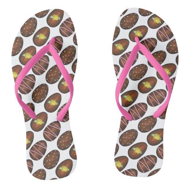 Chinelos Chancelaria de Chocolate Creme de Páscoa (Pé da cama)