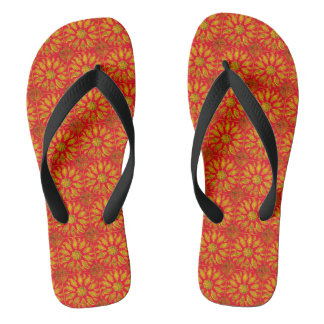 Chinelos Chanclas mandala en rojo