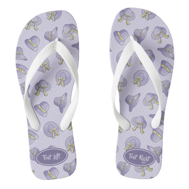 Chinelos Chapéus femininos de verão Lilás (Pé da cama)