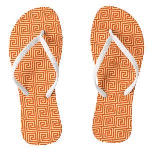 Chinelos Chave grega, laranja mandarina