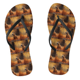 Chinelos Chesapeake Bay Terrier no outono