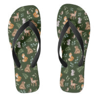 Chic Moody Green Woodland Forest Animal Ursa